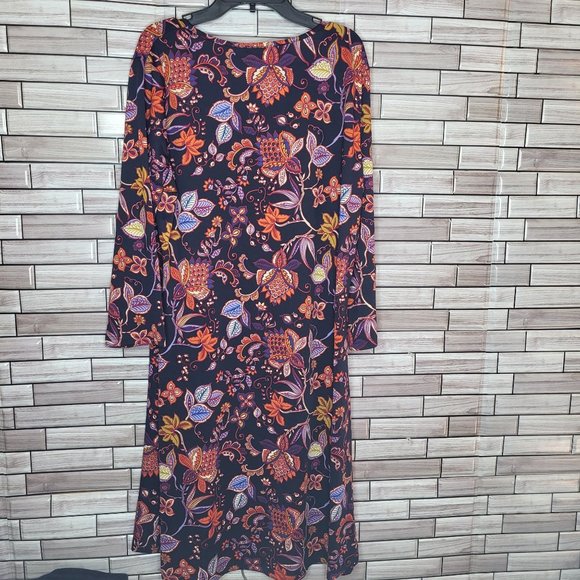 New Sunny Leigh Women's Large Dress Floral‎ Carolyn Print Long Sleeve Outfit - Picture 4 of 14